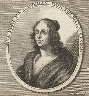 Engraver Prints: Anna Maria van Schurman, Dutch painter, 1607-1678