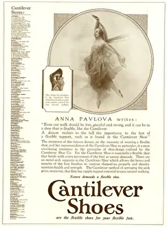 Anna Prints: Anna Pavlova - Cantilever Shoes advert