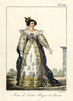 Lace Collar Prints: Anne of Austria, queen of France, 1601-1666