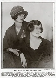 Images Dated 1st November 2019: Anne and Christine Bevan by Madame Yevonde
