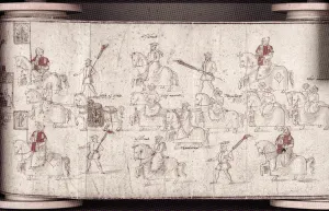 Anne of Cleves' funeral panorama: chief mourners Anne of Cleves' funeral panorama: chief mourners