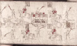Anne of Cleves funeral panorama: funeral bier Anne of Cleves funeral panorama: funeral bier