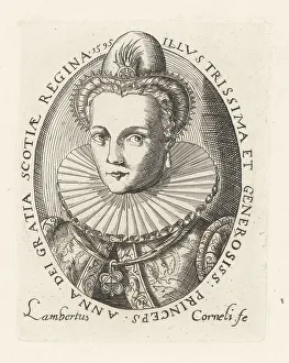 Brocade Prints: Anne of Denmark, queen of Scotland and England