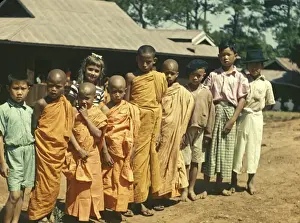 Kalaw Prints: Anne with novice pongyis - Kalaw