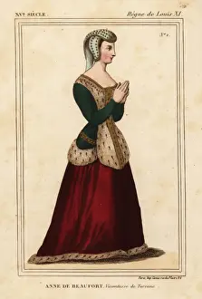 Librairie Prints: Anne Rogier de Beaufort, Vicomtesse de Turenne 1435-1479