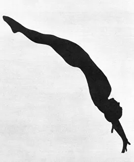 Diver Gallery: Annette Kellerman diving in silhouette