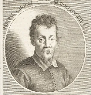Instructor Prints: Annibale Carracci, Italian painter and instructor, 1560-1609