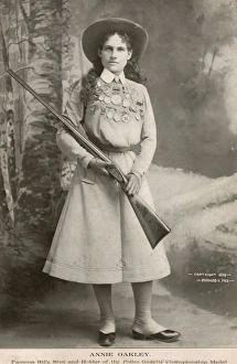 Annie Oakley - famous rifle shot and holder of the Police Ga Annie Oakley - famous rifle shot and holder of the Police Ga