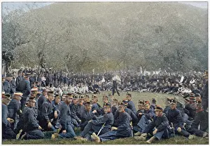 Interlaken Prints: Annual Swiss Army Sports at Interlaken (every September) Date: 1890s
