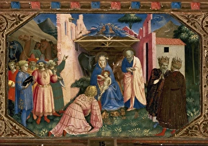 Infancy Gallery: The Annunciation, 1425-1428. Predella depicting The Birth