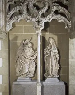 Cordoba Prints: The Annunciation. 15th c. Gothic art. Sculpture