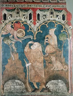 Painted Gallery: Annunciation to the Shepherds. 14th Century