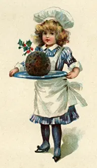 Anon Nister. Cook with xmas pud 1