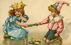 Anon Nister. Pulling xmas crackers