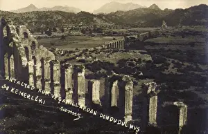 Aqueduct Prints: Antalya, Southern Turkey - Aspendos - conduit of aqueduct