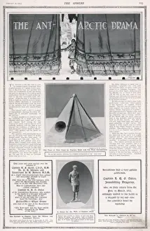 Expeditions Prints: The Antarctic Drama - page from The Sphere