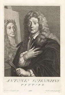 Nickname Prints: Anthoni Schoonjans, Flemish portrait painter, 1655-1726