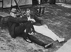 Anthony Wilding with Arthur Balfour at Wimbledon