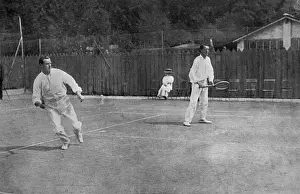 Wilding Prints: Anthony Wilding playing tennis at Cannes