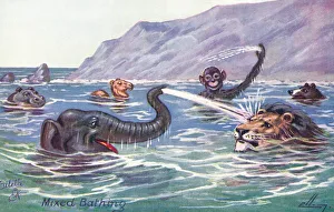 Hippo Prints: Anthropomorphic animals