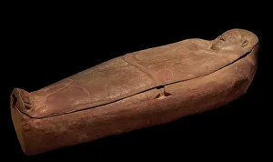 Buried Prints: Anthropomorphic terracotta sarcophagus. From Ghar