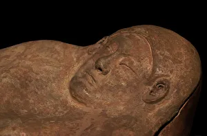 Anthropomorphic terracotta sarcophagus. From Ghar