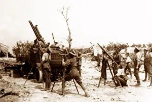 Fricourt Prints: Anti aircraft gun on a Thorneycroft lorry, Fricourt