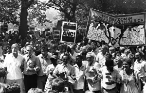 anti, apartheid, demonstrators