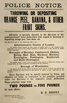 Images Dated 28th February 2007: Anti Fruit Throwing Sign