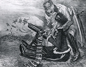 Images Dated 16th November 2011: Anti-German cartoon, Germans at Verdun, WW1