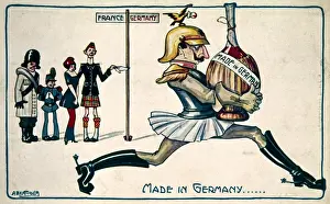 Kaiser Prints: Anti-German cartoon, Made in Germany, WW1