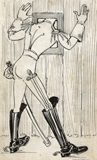 Images Dated 7th July 2016: Anti-Kaiser satire, trench art, Belgium, WW1