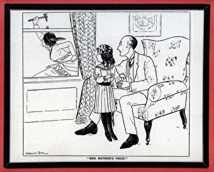 Past Gallery: Anti-Suffrage Cartoon Her Mothers Voice