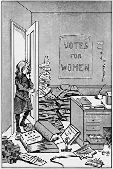 Images Dated 17th May 2016: Anti-Suffrage Cartoon Votes for Women
