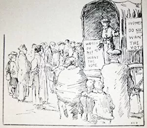 Images Dated 5th November 2013: Anti-Suffrage Meeting East London