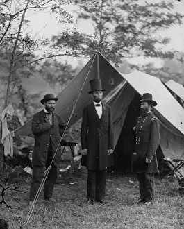Antietam, Md. Allan Pinkerton, President Lincoln, and Maj. G