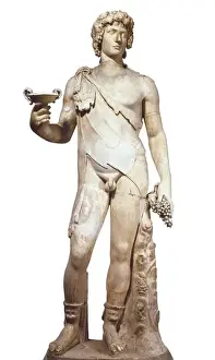Grapes Prints: ANTINOܓ(110-130). Young Greek famous because of