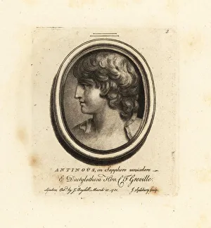 Antiquarian Prints: Antinous, favourite of Roman emperor Hadrian