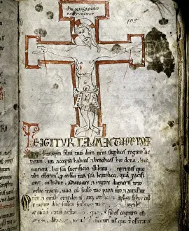 Monistrol Prints: Antiphonary. 12th c. Fol. 105. Romanesque art
