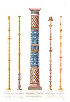 Kunst Epochen Gallery: Antique mosaic column from the House of Mosaic
