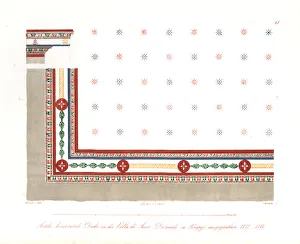 Diomedes Gallery: Antique painted floor in the Villa di Arrio Diomede, Pompeii