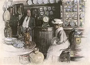 Antiques Prints: Antiques Shop Interior