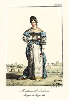 Low Cut Gown Prints: Antoinette Du Ligier de la Garde Deshoulières, French poet