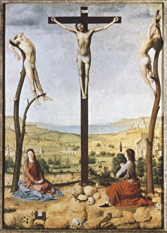 Antonello da Messina. Crucifixion. 1475. At his Antonello da Messina. Crucifixion. 1475. At his