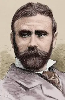 Antonio Cortina (1841-1890). Engraving. Colored
