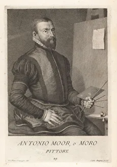 Palette Prints: Antonis Mor, Netherlandish portrait painter, c.1517-1577