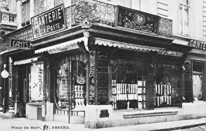 Flanders Prints: Antwerp, Belgium - 81 Place de Meir - Ganterie (Glove Shop)