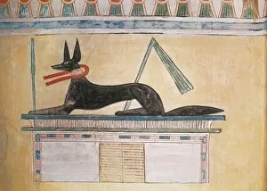 Myths Collection: Anubis. Egyptian painting