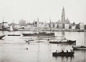 Antwerp Collection: Anvers, Antwerp, Belgium, the city from the river