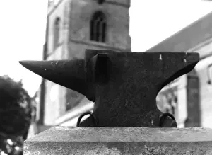 Churchyard Prints: This anvil, in Mucklestone churchyard, Shropshire, England